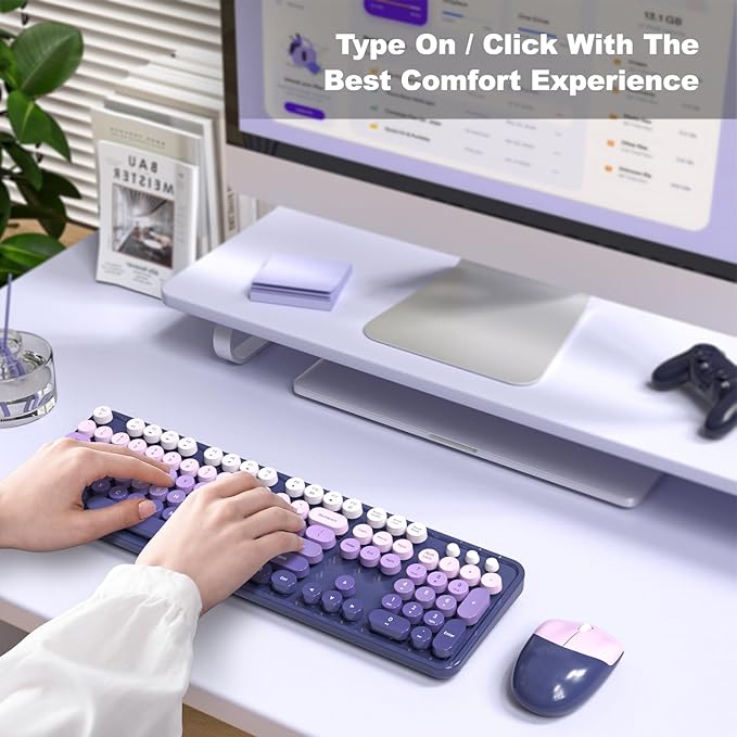 MOFII Wireless Keyboard and Mouse Combo, Full Size 2.4G Plug and Play - Image 3