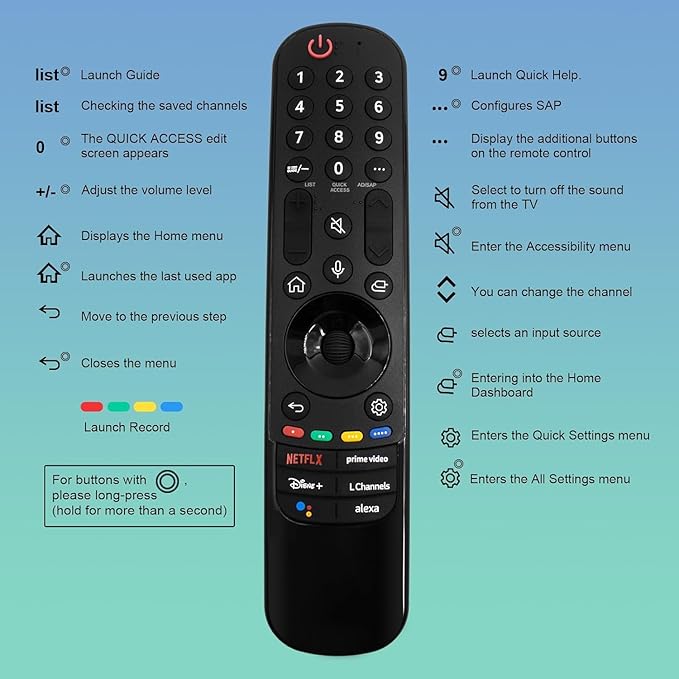 Magic Remote for LG Smart TV Remote Control, for LG TV Remotes - Image 6