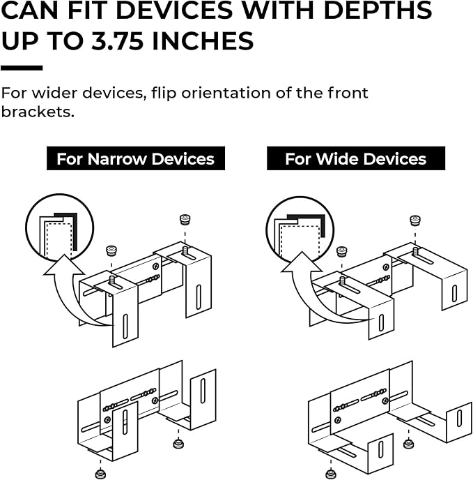 HumanCentric Adjustable Device Wall Mount, Cable Box and Modem Bracket - Image 5