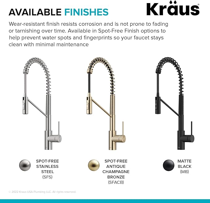 KRAUS Oletto Touchless Sensor Commercial Pull-Down Single Handle Kitchen Faucet - Image 14