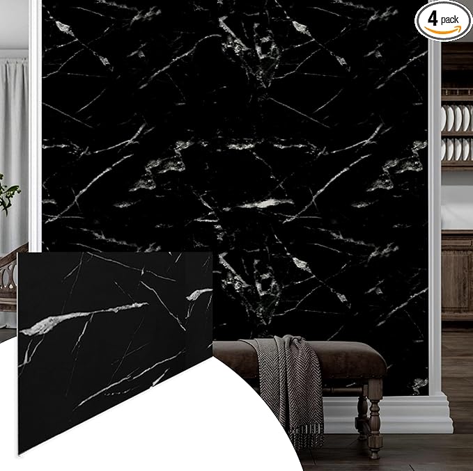 Dundee Deco Faux Marble Wall Panels - 2 ft X 4 ft - Glossy by DundeeDeco