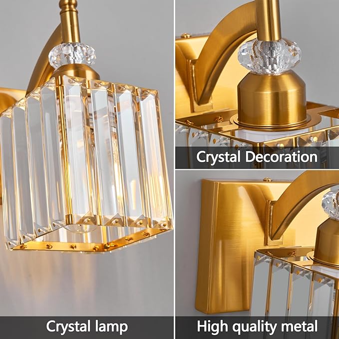 BBLLWJ Modern Wall Sconces Set of Two Gold Wall Sconces Indoor Wall Lamp - Image 5