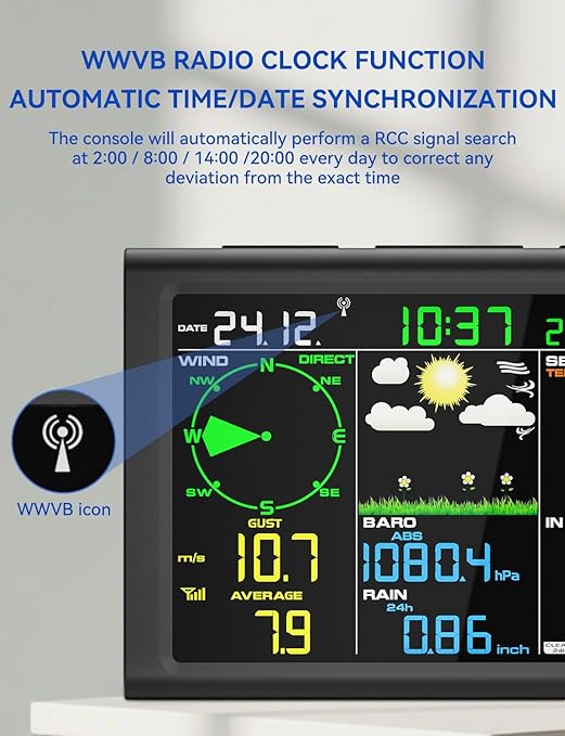 AIRAIN TECH 10-in-1 Wireless Weather Station, - Image 6