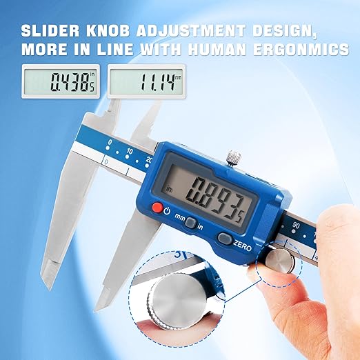 Dasqua 12”/300mm Digital Caliper, Stainless Steel Precision Measuring Tool - Image 3