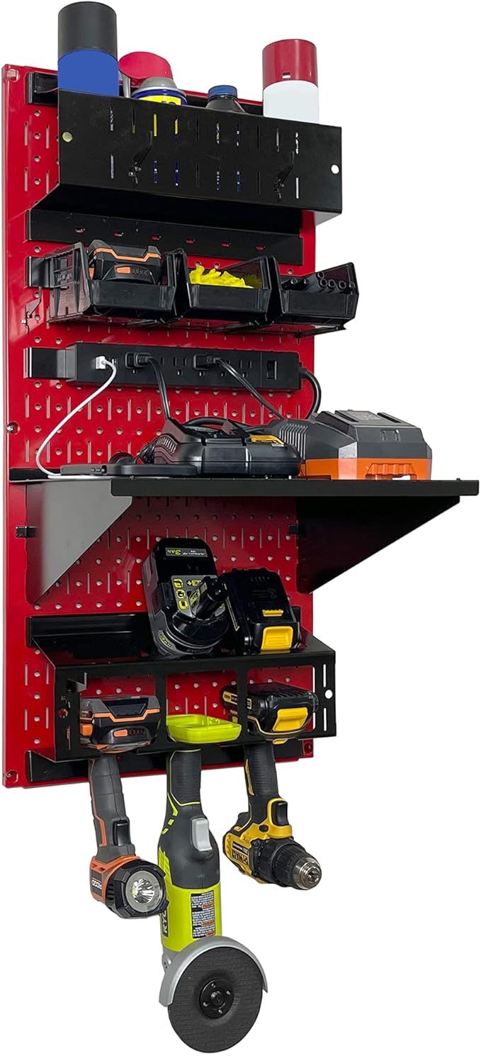 Wall Control Power Tool Storage Organizer Kit Cordless Drill Holder Charging - Image 3