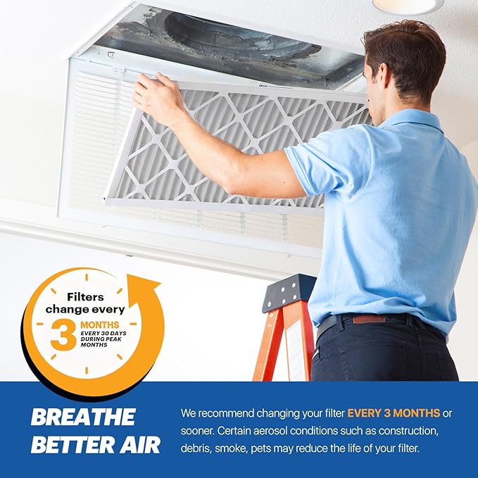 BNX TruFilter 12x12x1 MERV 10 AC Furnace Air Filter - Image 6