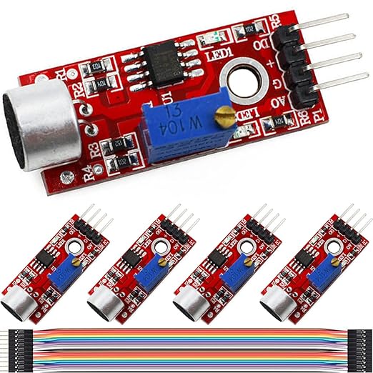 DAOKAI 5PCS High Sensitivity Microphone Sensor Module Two Channels Sound by DAOKAI