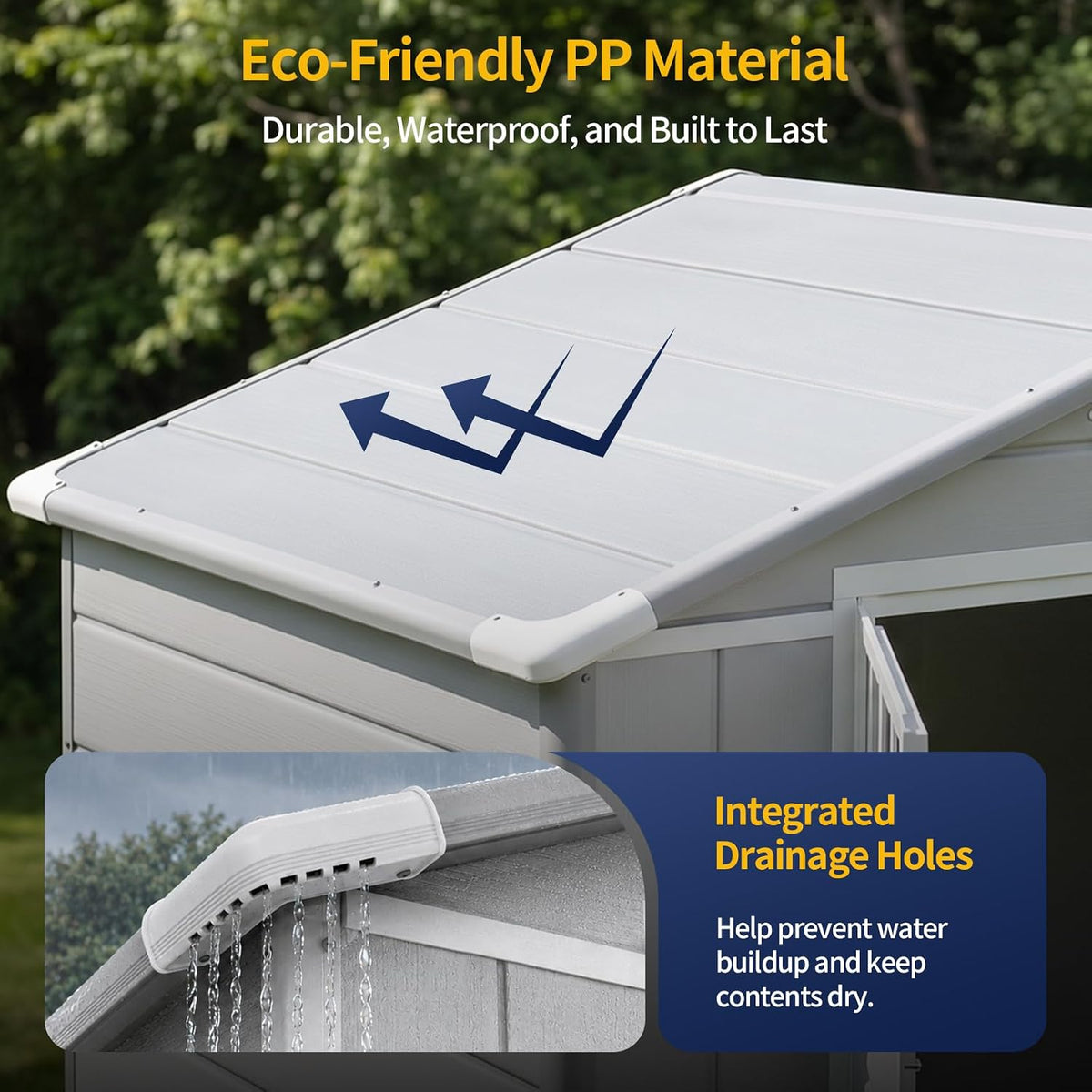 northsky resin storage shed with floor, 6x4.5 ft, package contents