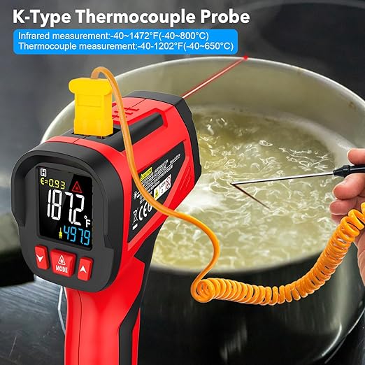 Infrared Thermometer Temperature Gun, TEMIRUP Digital IR Laser Thermometer - Image 2