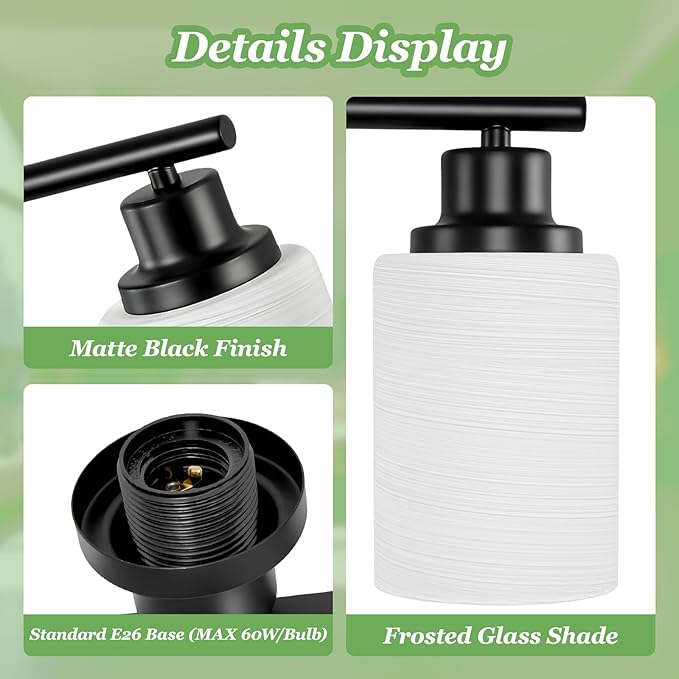 Guliaofo 4-Light Bathroom Light Fixtures, Modern Kitchen Light Fixtures Wall - Image 4
