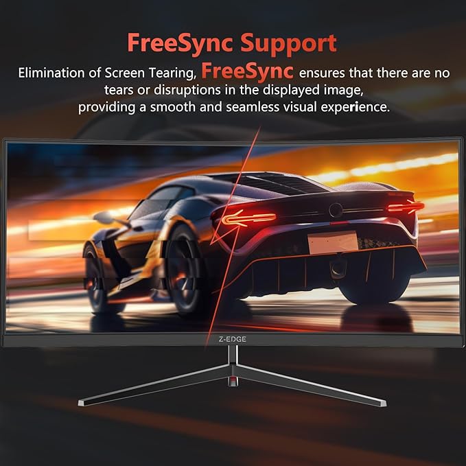 Z-Edge 30" Curved Gaming Monitor, WFHD1080P 200Hz 165Hz Monitor, MPRT 1ms - Image 6