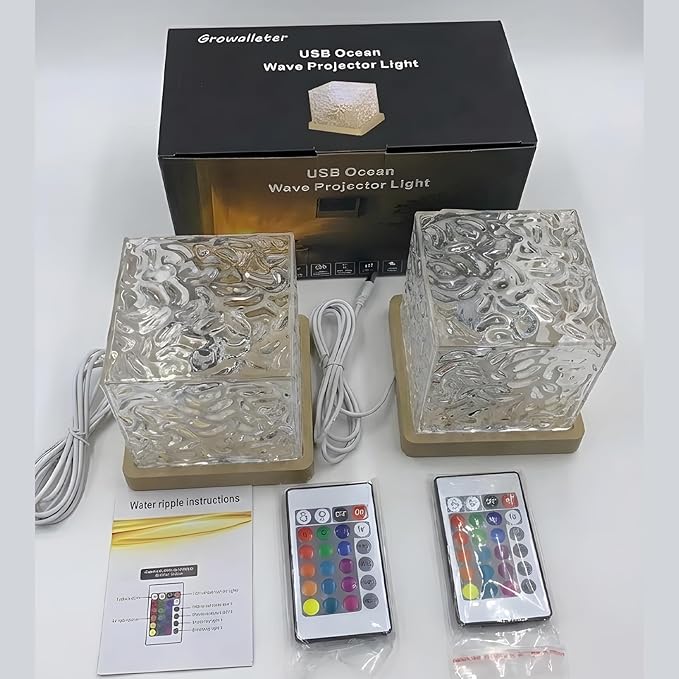 Growalleter Ocean Wave Projection Lamp, 16 Color RGB Mood Light - Image 7