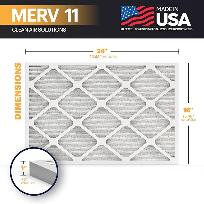 BNX TruFilter 16x24x1 Air Filter MERV 11 - Image 2