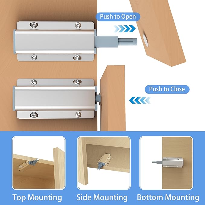 15 Pack Push to Open Cabinet Hardware, Touch Latches - Image 2
