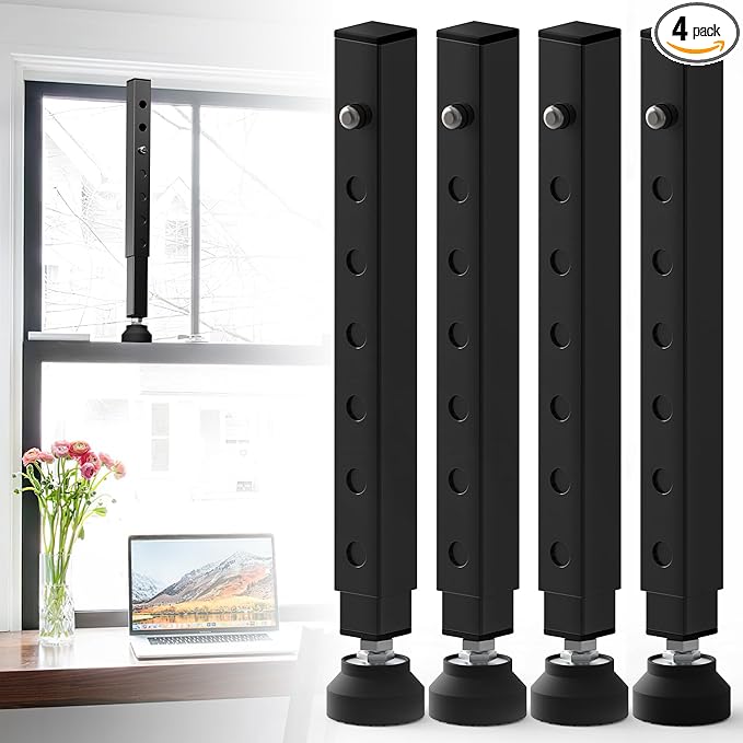 Gadgetzan 4 Pack Window Security Bars Adjustable 11"-18", Portable Short by Ourproductsarededicatedtobringingyouconvenience