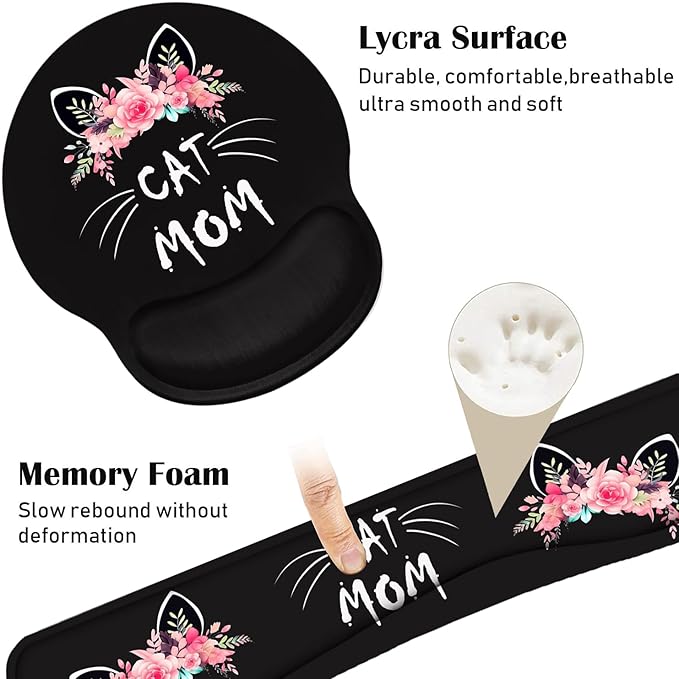 Keyboard Wrist Rest and Mouse Pad Wrist Support Set - Image 5
