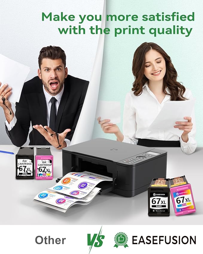 EaseFusion 67XL Ink Cartridges Black/Color Combo Pack Replacement - Image 6
