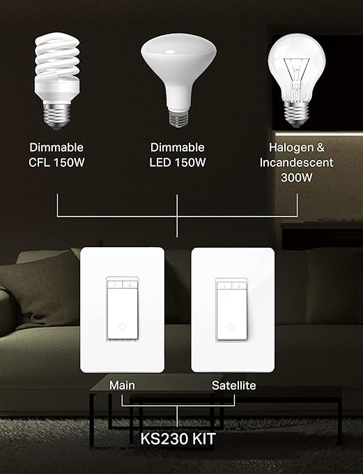 Kasa Smart 3 Way Dimmer Switch KIT, Dimmable Light Switch Compatible - Image 5