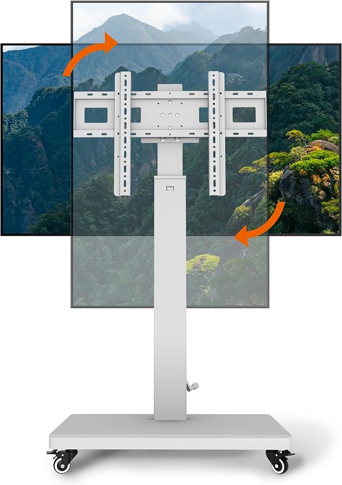 XinleTech Mobile TV Cart Stand for 32-80 Inch TVs, 90°Landscape to Portrait by Unknown