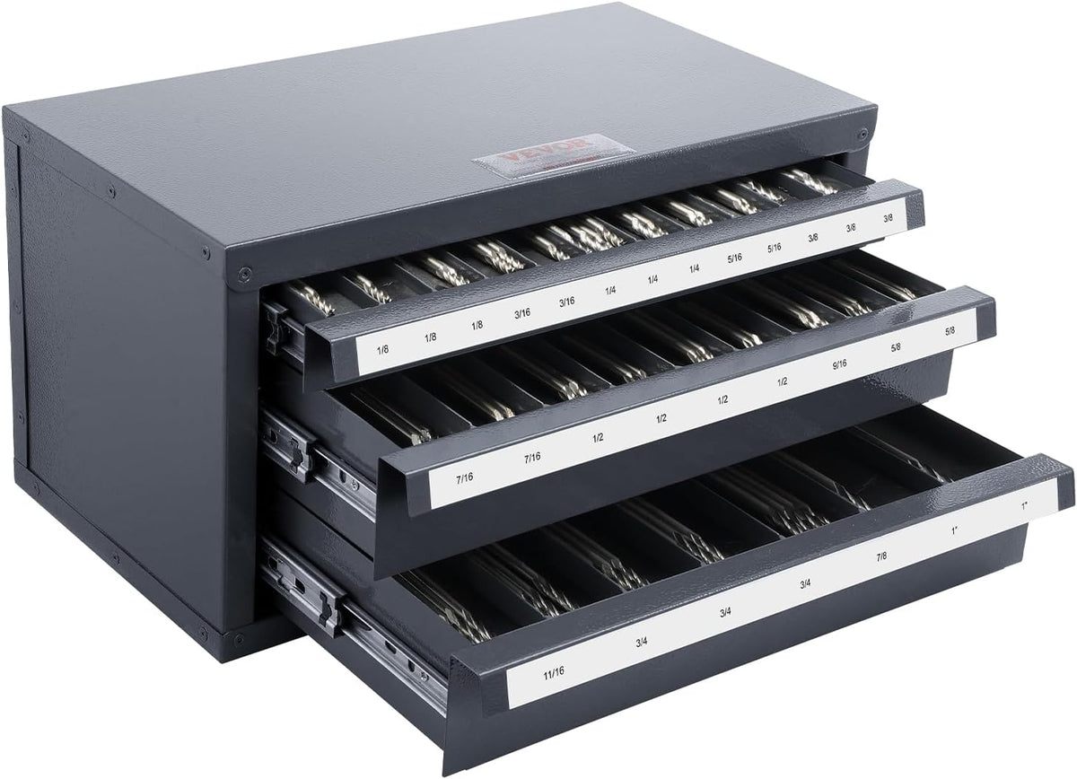 vevor end mill dispenser cabinet, three-drawer, end mill, main product view