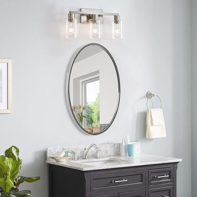 SOPEAS 3-Light Vanity Lights, Brushed Nickel Vanity Light, - Image 9