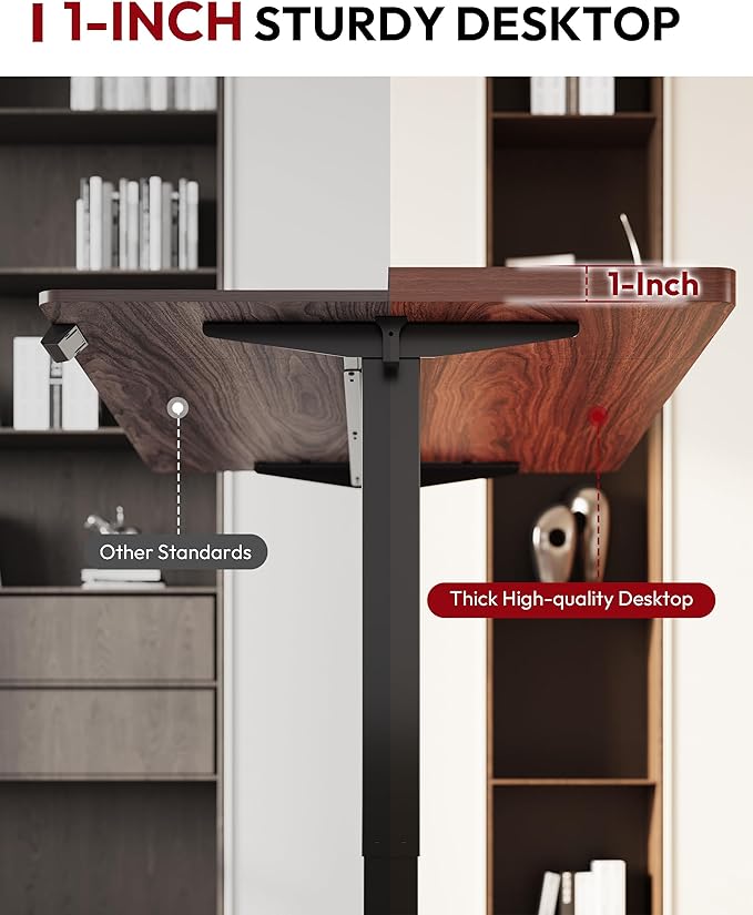 SANODESK Electric Standing Desk 48 x 30 Inches Whole-Piece Desktop Height - Image 6