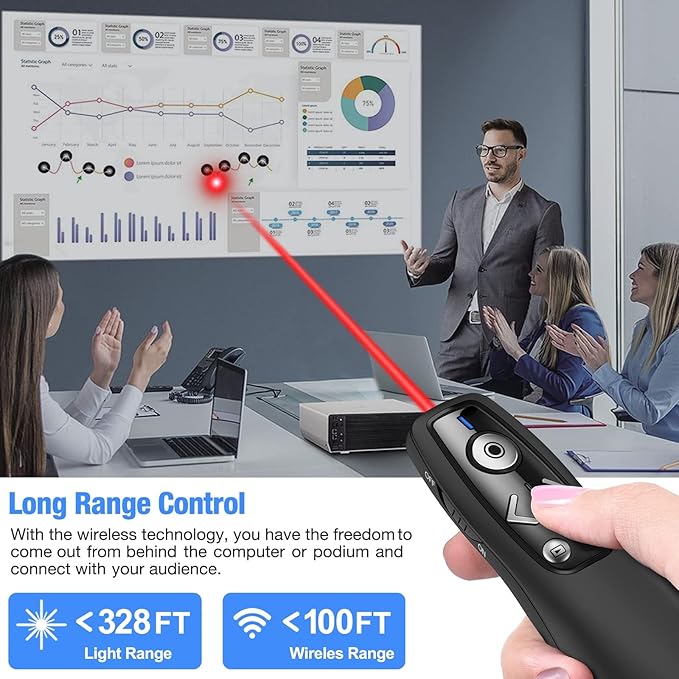 Presentation Clicker Wireless Presenter Remote - Image 3