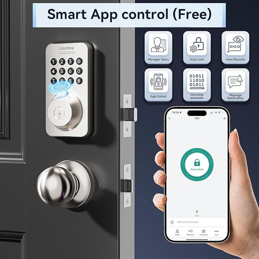Ulecoce Fingerprint Keypad Deadbolt - Image 3