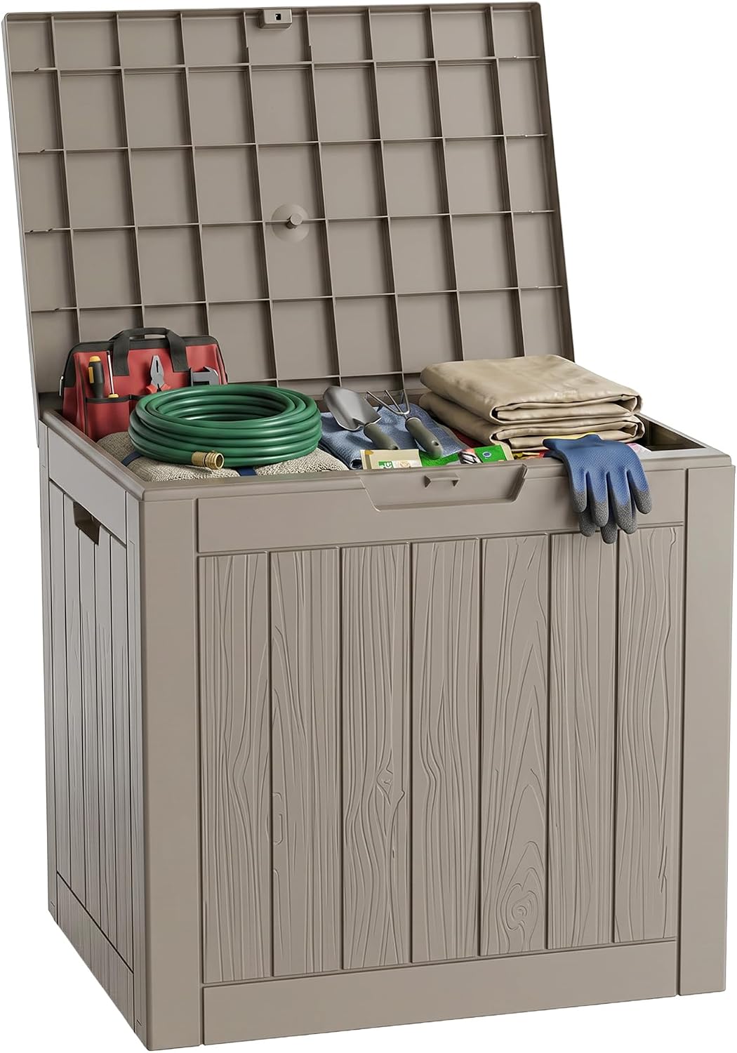 patiozen 36 gallon deck box,waterproof resin outdoor storage, main product view