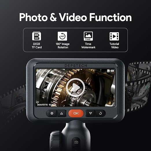 DEPSTECH 210° Two-Way Articulating Borescope, 0.24in Ultra-Slim Endoscope Camera - Image 7