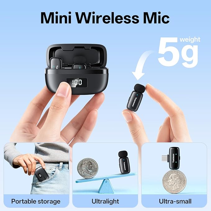 Yuaceuco Mini Wireless Lavalier Microphone - Image 2