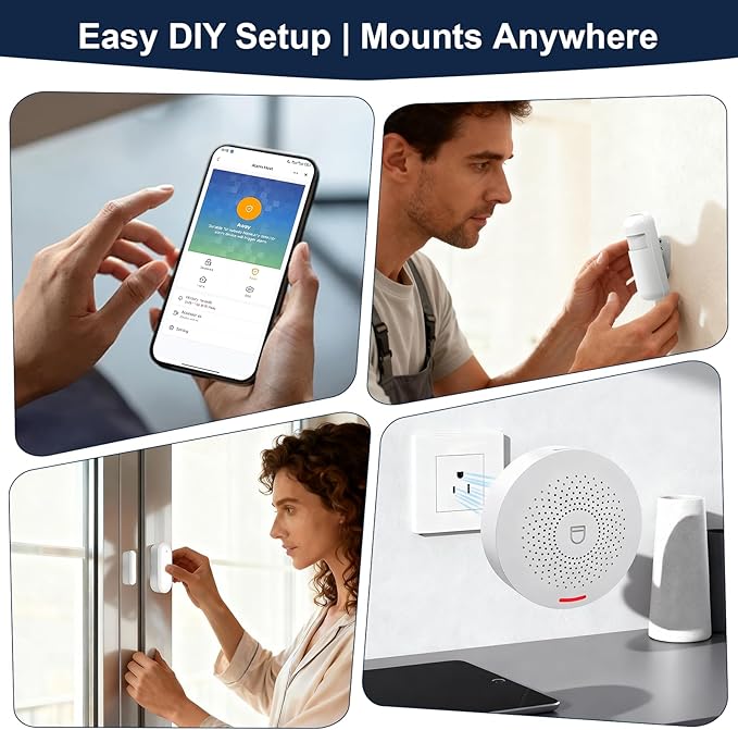 150W Wireless Security System for House, WiFi Door/Window Sensors Alarm System - Image 4