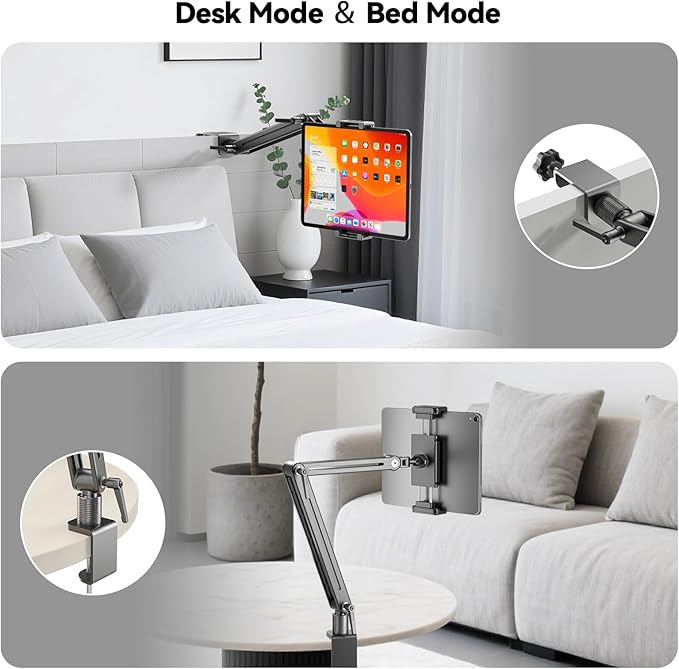 Portable Monitor Stand Desk Holder- Large Clamp support up to 12.9 14.6 15.6 - Image 4