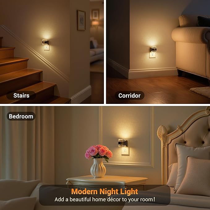 JandCase LED Night Light, Bubble Night Lights Plug into Wall, Night Light Warm - Image 6