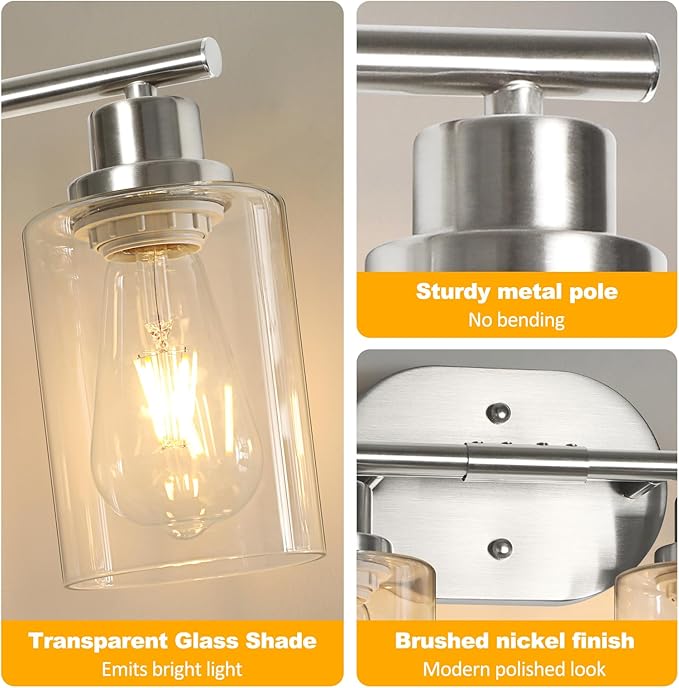 Unicozin Bathroom Light Fixtures, 4 Light Vanity Lights - Image 6