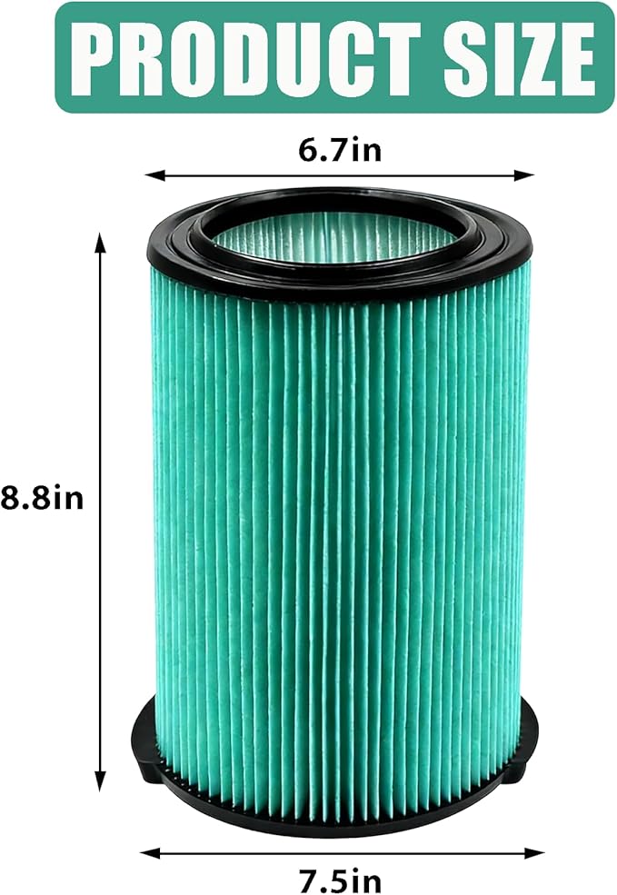 2 Pack VF6000 5-Layer Pleated Replacement Vacuum Filter Compatible - Image 2