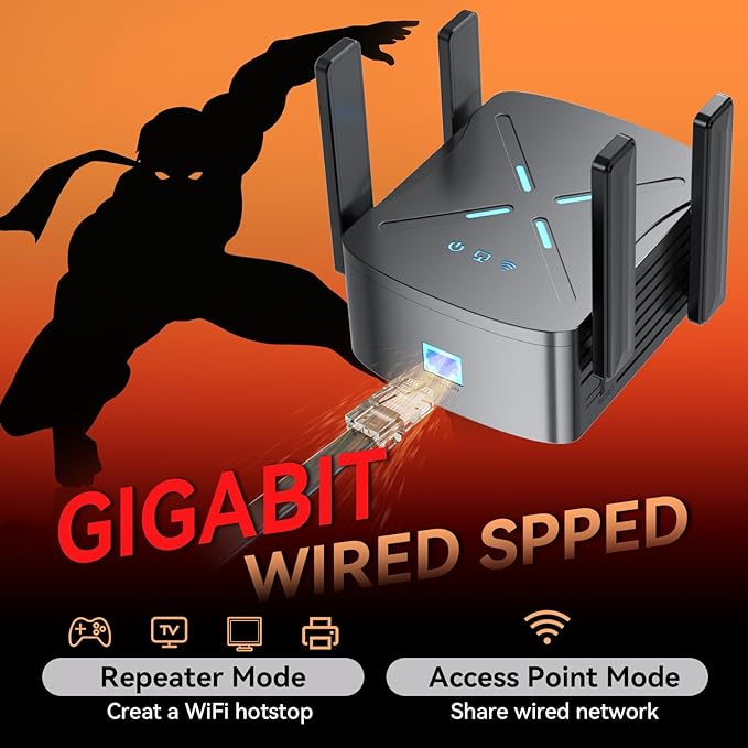 2026 WiFi Extender Signal Booster, 10X Faster WiFi 6 Extender, 18899 sq.ft. - Image 7