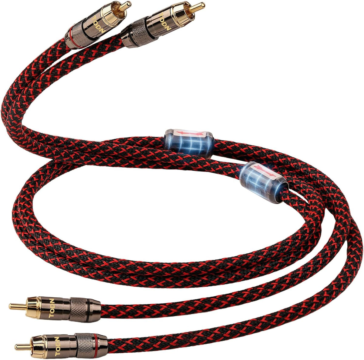 TODN Shielded RCA Audio Cables Audiophile Male to Male OFC RCA Stereo Cable