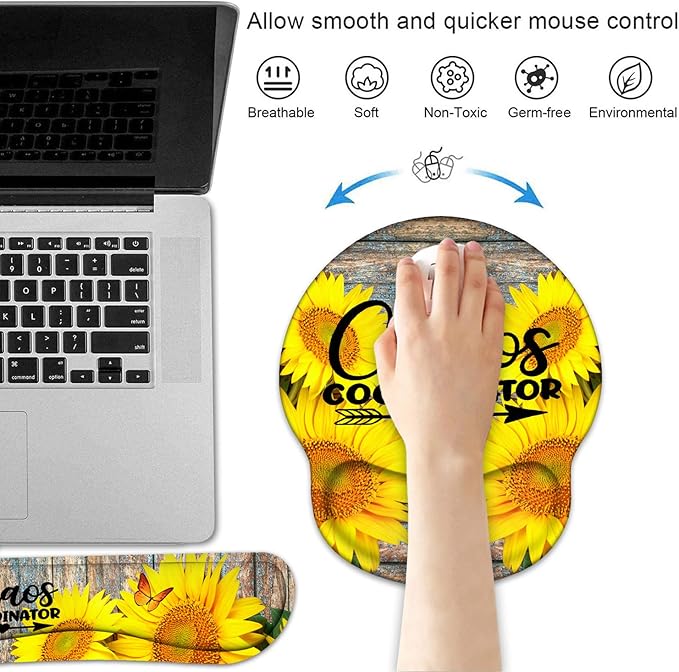 Keyboard Wrist Rest and Mouse Pad Wrist Support Set - Image 2