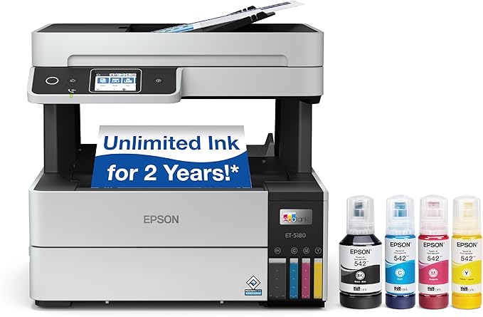 Epson EcoTank Pro ET-5180 Wireless Color All-in-One Supertank Printer by Epson