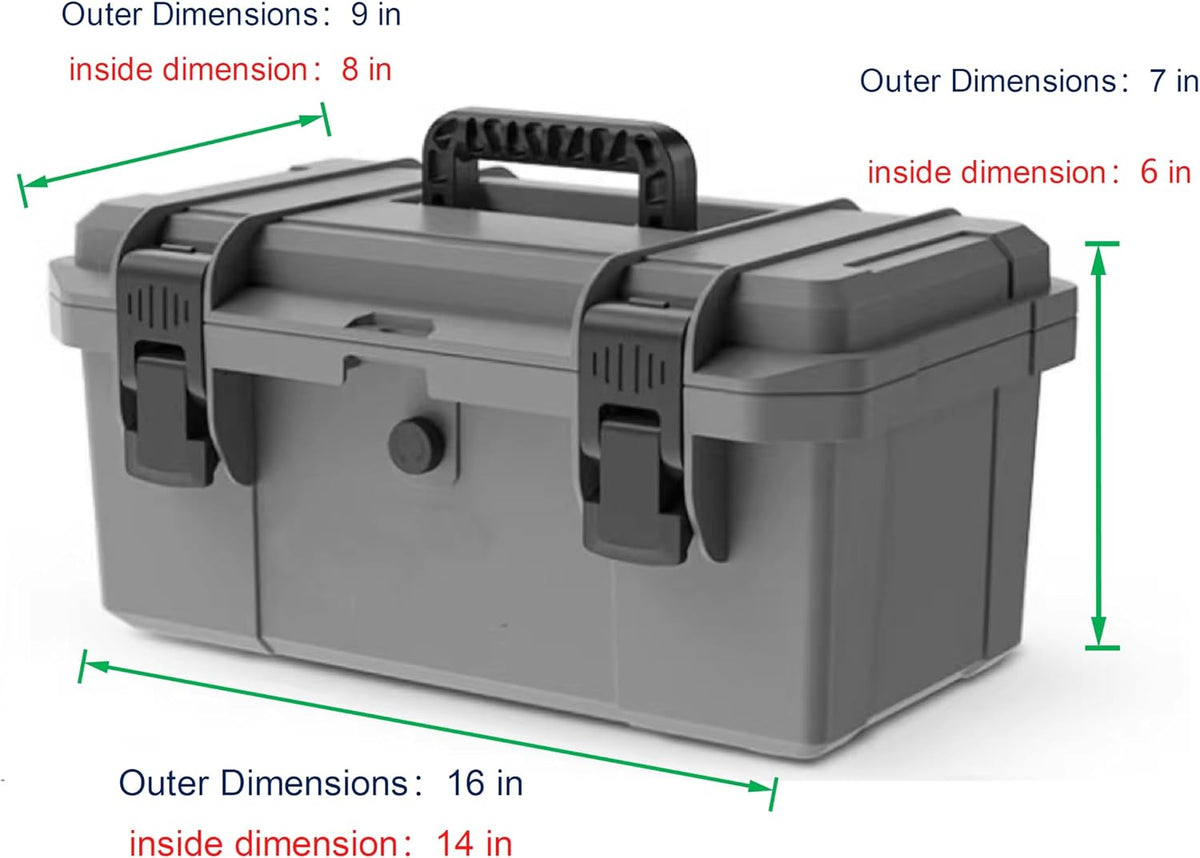 heavy-duty tractor rops toolbox, with mounting bracket, with, close-up detail