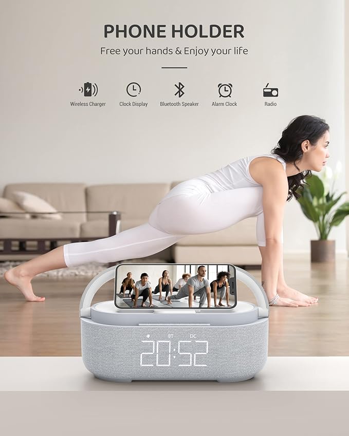 COLSUR Bluetooth Speaker Alarm Clock - Image 5