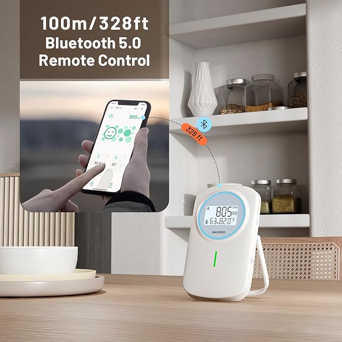 INKBIRD Smart CO2 Monitor Ndir | Bluetooth 3 in 1 CO2 Detector - Image 4