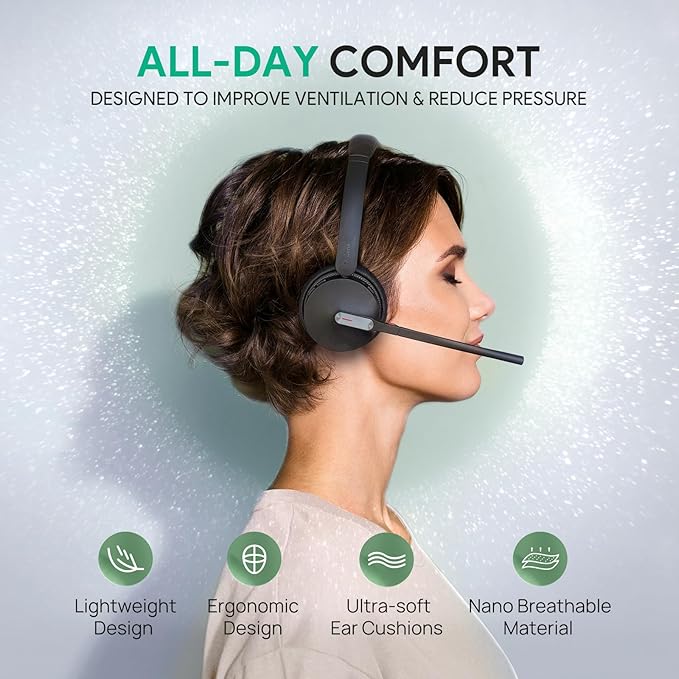 Yealink WH64 DECT & Bluetooth Dual UC Zoom Wireless Headset, 606 ft Range On - Image 8