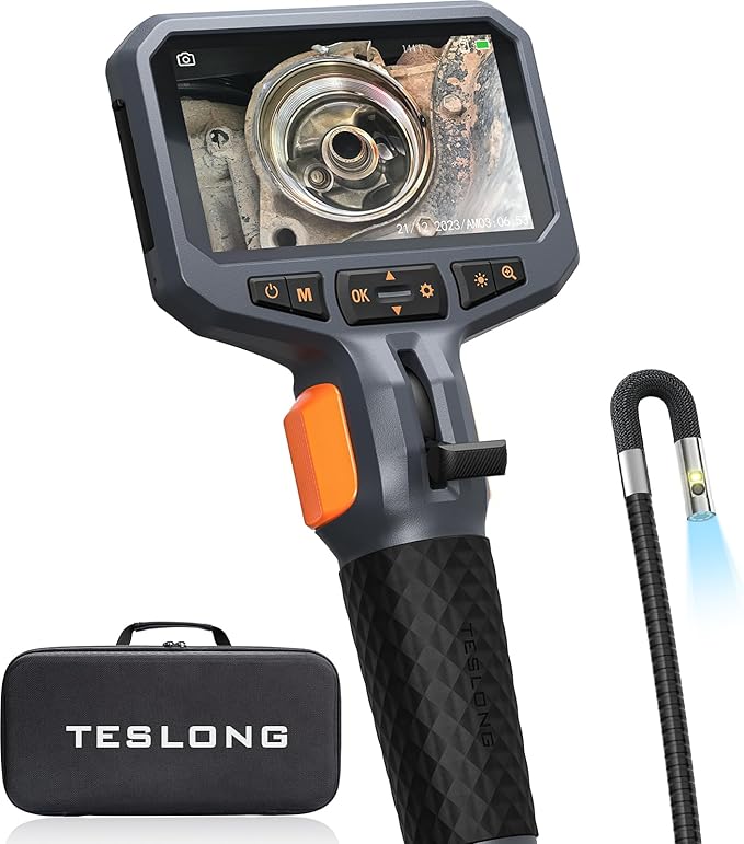 Articulating Borescope with Dual Lens Endoscope Camera, Teslong Two-Way by Teslong