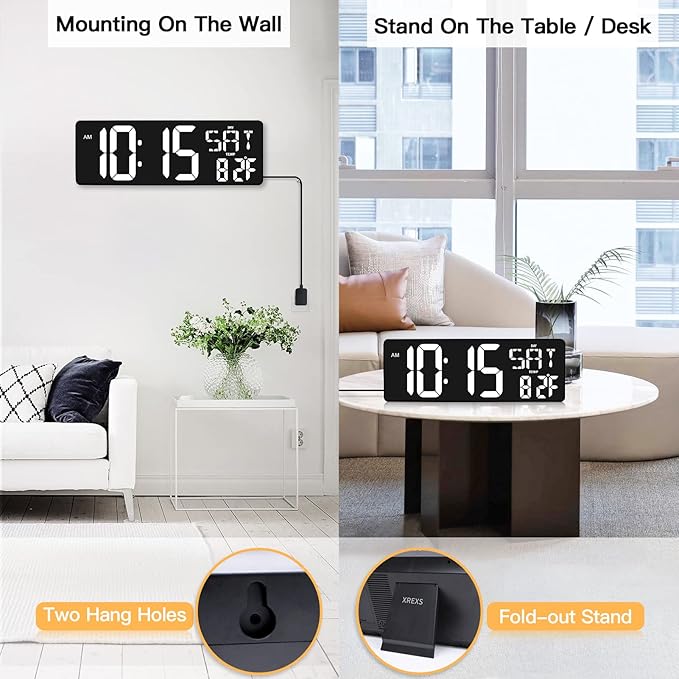 XREXS Large Digital Wall Clock - Image 6