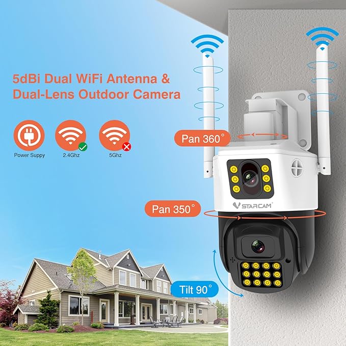 VSTARCAM 2K Outdoor Dual-Camera Security, IP66 Protection & Cloud Recording - Image 4