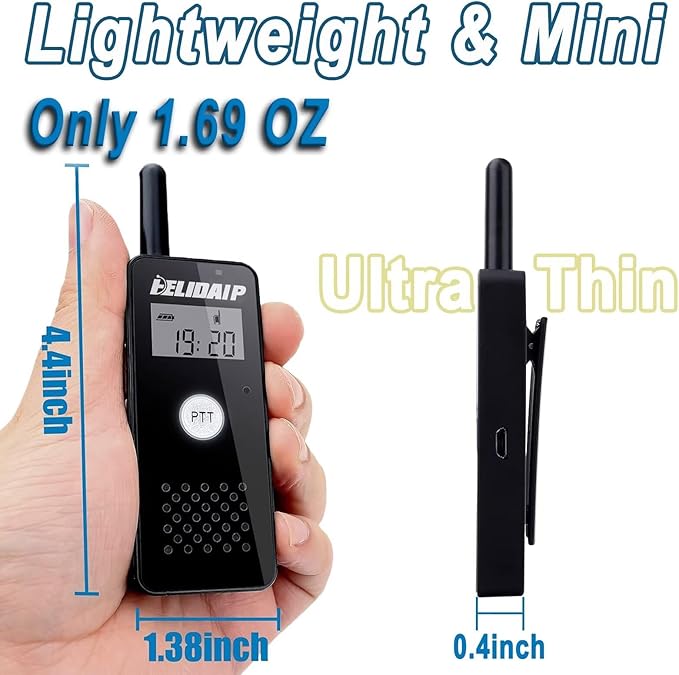 ELIDAIP T-M16 Small Walkie Talkies, Portable Two Way Radio - Image 2