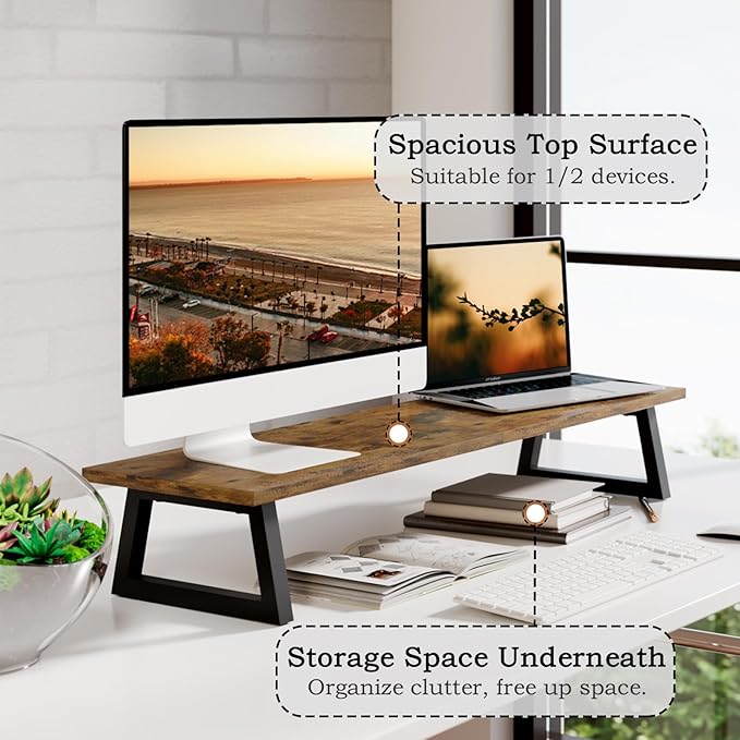 TEAMIX 31.5 inch Dual Monitor Riser - Image 2