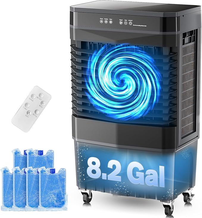 Auertech 8.2 Gal Swamp Cooler, 2800 CFM Portable Evaporative Air Cooler by Auertech
